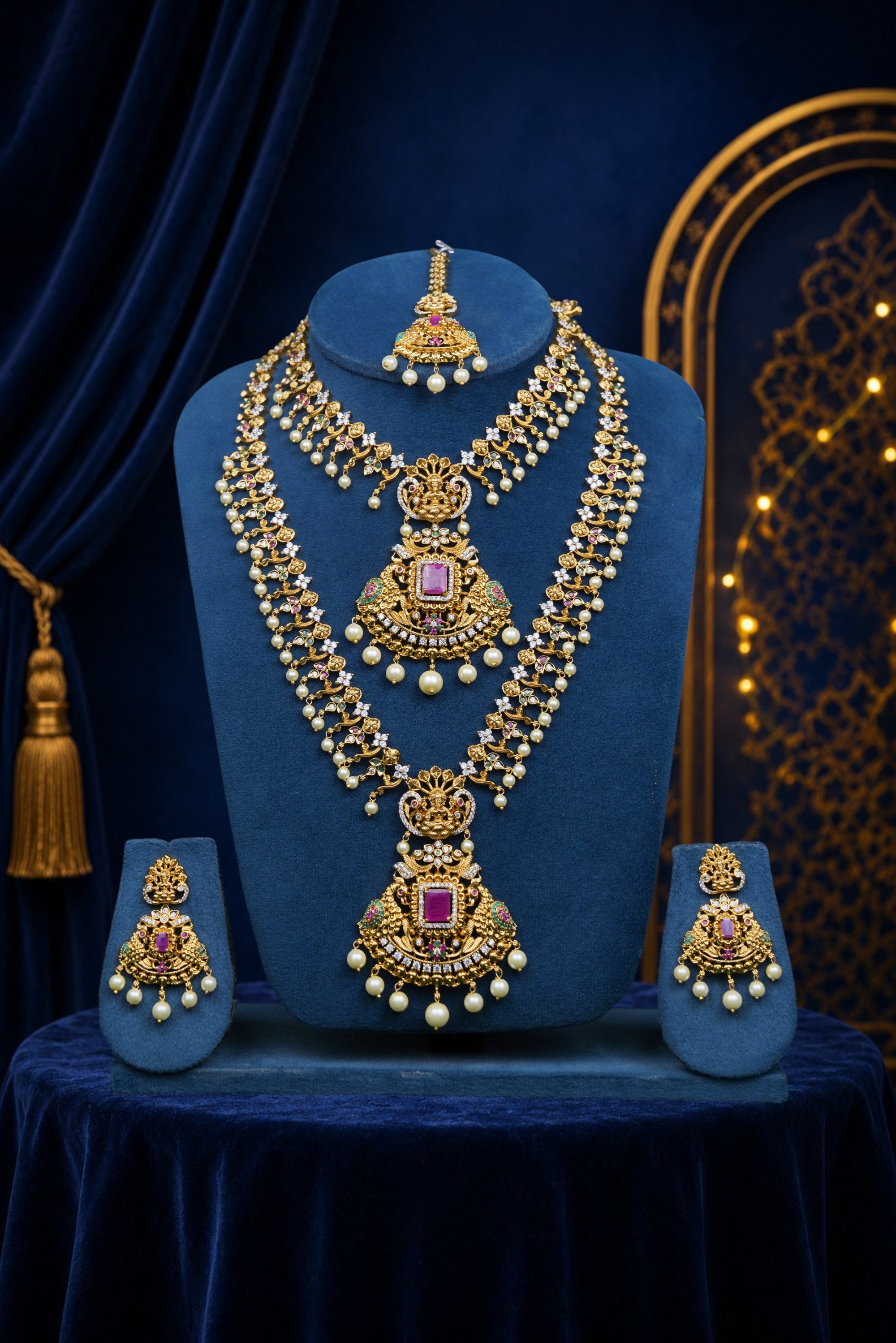 Royal Lakshmi Pearl Haram Set