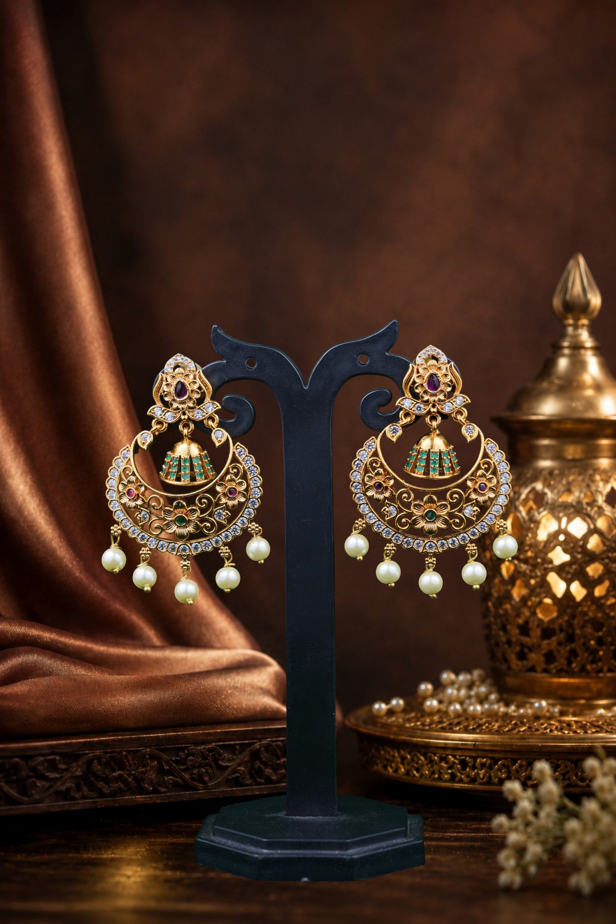 Chandbali Filigree Jhumka