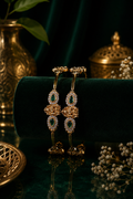 Mate Lakshmi Oval Stone Drop Bangle Pair