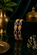 Mate Lakshmi Multi-Stone Kara Bangle Pair