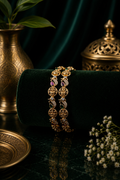 Mate Lakshmi CZ Oval Stone Bangle Pair