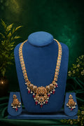 Gaja Laxmi Long Haram with Ruby Drops