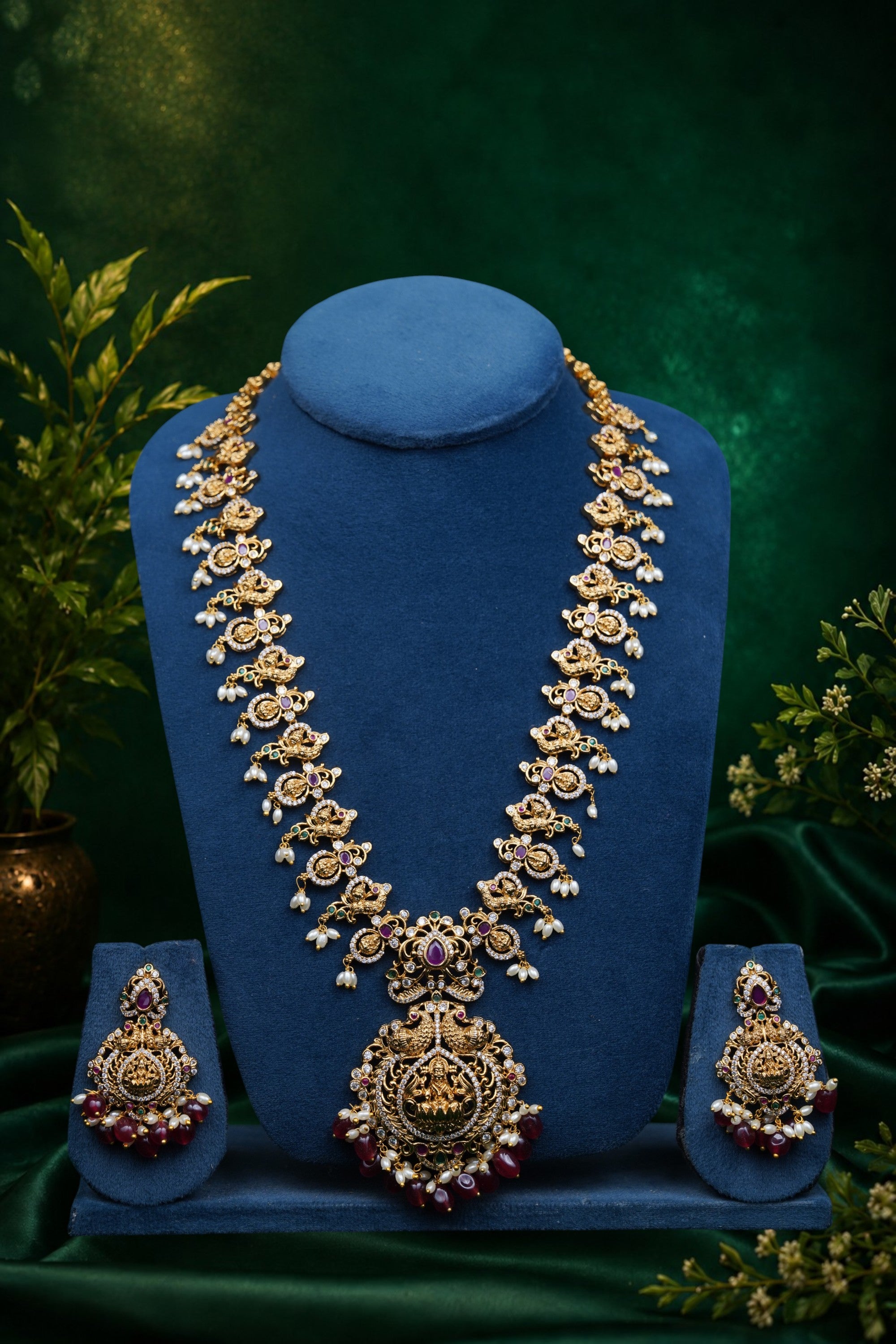 Lakshmi Floral Long Necklace