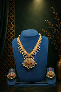 Lakshmi Mango Design Temple Necklace Set
