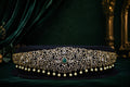 Victorian CZ Scrollwork Emerald Vaddanam